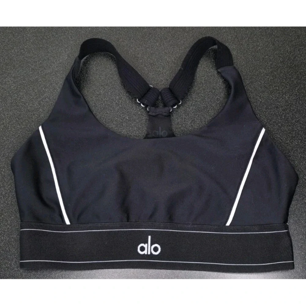 Alo Yoga Airlift Suit Up Sports Bra Sz M Active Gym Pilates Training Adjustable